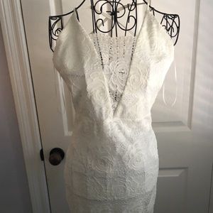 Formal White Lace Dress